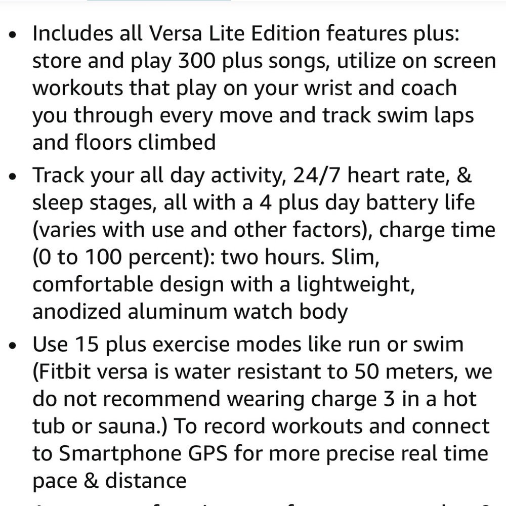 Fitbit Versa Smartwatch - Picture 5 of 6